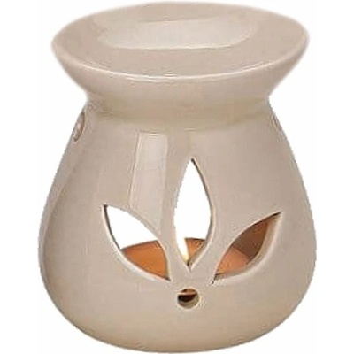 Nefertitis Aróma lampa keramická s motívom lotosu béžová NF24693 cca 8 cm