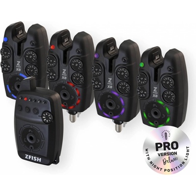 ZFISH Sada Hlásičů Bite Alarm Set Zx8 PRO 4+1 – Zboží Dáma