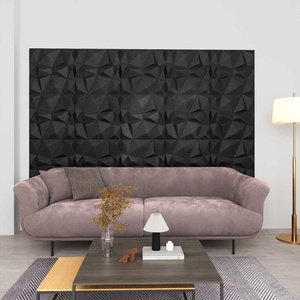 vidaXL Стенни панели 12 бр. 50 x 50 cm Диамант Черен XPS Пяна (42046024)
