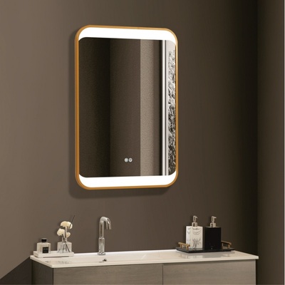 Inter Ceramic LED Огледало за стена Inter Ceramic - ICL 1823, 60 x 90 cm, златисто (ICL 1823)