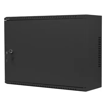 Image 1 of Lanberg Комуникационен шкаф, Lanberg rack cabinet 19" wall-mount 4U+3u/540x200 low-profile black (assembled) (WAF1-5203-04-00B)