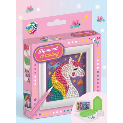 Grafix diamantové malování sada 9,5 x 9,5 cm, jednorožec – Hledejceny.cz