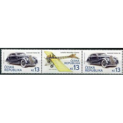 Česká pošta (2015) č. 838 - 839 ** - Česká republika - historické auto + letadlo (7)