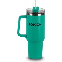 Foxigy Termohrnek do auta s brčkem 1200 ml Azure Blue