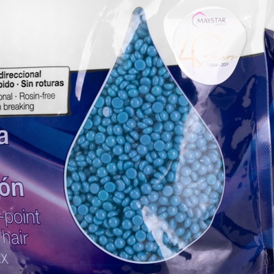 Activeshop Depilflax 100 depilátor flexibilní nízkotající perlový depilační vosk Ultraflex modrý 1000 g