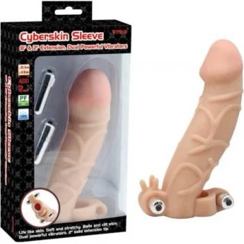 Image 1 of Пенис удължител с два вибро куршума - Extension Sleeve Flesh (CHARM00049)