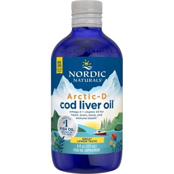Nordic Naturals Arctic-D Cod Liver Oil Liquid 850 mg [237 мл] Лимон