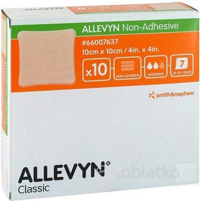 ALLEVYN Non-Adhesive krytie na rany neadhez. 10 x 10 cm 10 ks