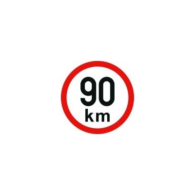 Samolepící štítek 90 km