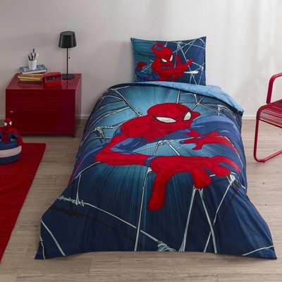 TAC Единичен детски спален комплект Spiderman Rise 100% памук