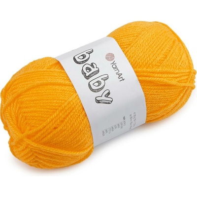 Pletací příze Baby 50 g Varianta: 4 (32) oranžovožlutá, Balení: 1 ks 61632/160041/286241