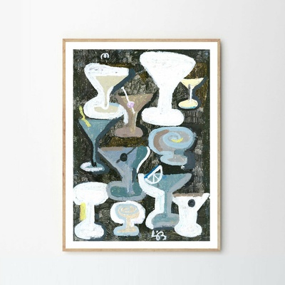 Moikka Plagát Blue Lady by Stine Belden Røed 50x70cm