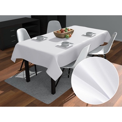 Biante Teflonový obdélníkový ubrus TF-068 Bílý bez vzoru 120x160 cm