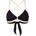 Seafolly Дамско бикини горнище Seafolly Band Wave Fit Trim Front Bralette Bikini top - Black - размер 38 (EU) (150-6612-0114)