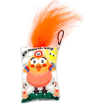 PETINTEREST Котешка играчка PET INTEREST Big Mouth Hairy Bird Silver Vine Toys (25507)