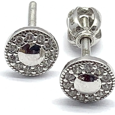 Jan Kos jewellery zlaté náušnice s bílým kamenem 59628764