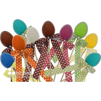 BD-TOVA Lakované vajíčko se stuhou zápich 10 ks