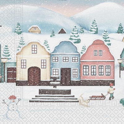 Procos Vianočné papierové obrúsky 3 V elfíci 33x33cm