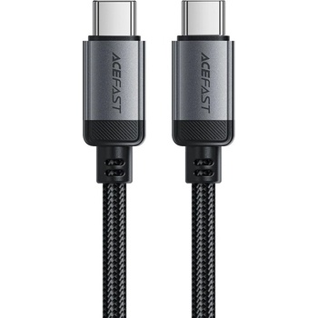 ACEFAST Сертифициран (MFI) качествен многофункционален кабел USB-C към USB-C или Lightning (120 см) - Acefast C20-01 Multicharge USB-C to USB-C and Lightning Cable 60W (черен) (C20-01)