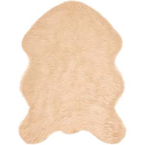 vidaXL Изкуствена овча килим TAFALLA Бежово 80 x 120 cm Полиестер (42021498)