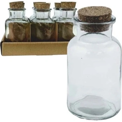 HOME DECO Fľaštička sklenená s korkovým uzáverom 250 ml