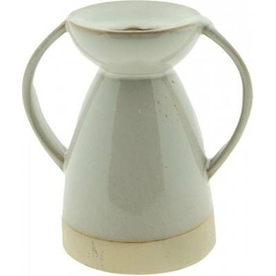 Béžový porcelánový svícen na úzkou svícku Gerjen – 9x7x9 cm