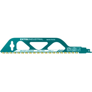 Extol Саблен трион 1 бр. , челюсти Bosch, HM/TCT зъби, 305 mm, 2TPI, за газобетон, прав, груб разрез
