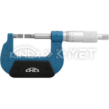 Image 1 of K-MET Микрометър за измерване на жлебове и канали KINEX 7076-02-025, IP65, 6/0.4/3.5 - 0-25 mm, 0.01 mm (7076-02-025)