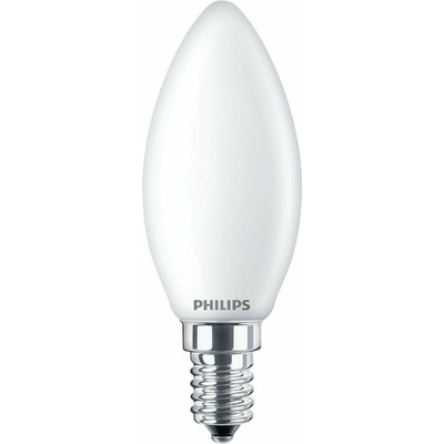 Philips LED žiarovka E14 B35 6,5W = 60W 806lm 2700K Teplé vlákno Mlieko