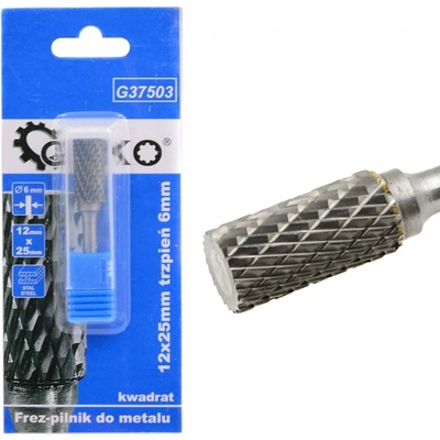 Fréza na kov válcová s hranou, 12mmx25mm, 6mm GEKO – Sleviste.cz
