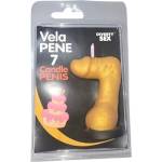  Свещ във формата на пенис, цифрата 7 - Penis Shape Candle Gold (D-246302)