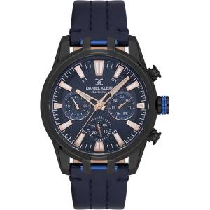 Daniel Klein DK. 1.13803-4 - Мъжки часовник, Exclusive, Кварцов, 44mm, 5 ATM, Син Часовници