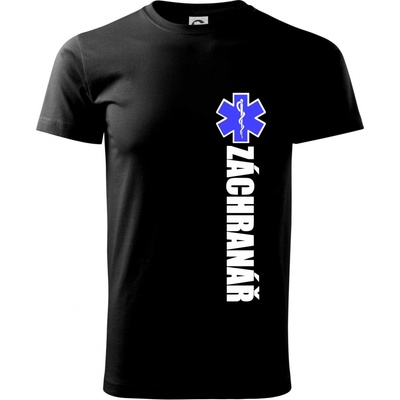 Záchranář hvězda Klasické pánské triko černá