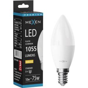 Mexen Nova LED крушка E14, C37, 10W, Топла - 3000K, 1055 lm - L102-E14-1030-01 (L102-E14-1030-01)