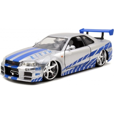 Jada Autíčko Nissan Skyline GT R 2002 Fast & Furiouskovové s otevíratelnými částmi délka 19 cm 1:24