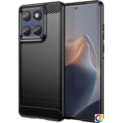 Motorola Edge 60 Fusion Удароустойчив Carbon Fiber Калъф и Протектор