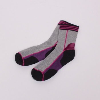 Памучни чорапи в лилаво, черно, сиво и розово