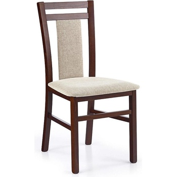 Halmar Трапезен стол HUBERT8 тъмен орех/ дамаска Lars 07