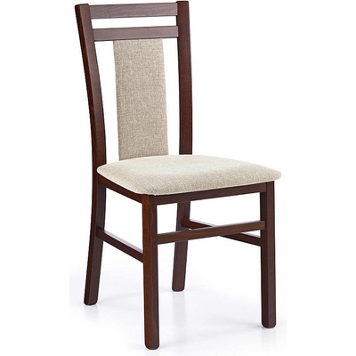 Halmar Трапезен стол HUBERT8 тъмен орех/ дамаска Lars 07