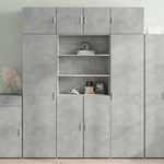 vidaXL Шкаф за съхранение бетонно сив 80x42, 5x225 см инженерно дърво (3281346)