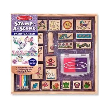 Melissa & Doug Комплект детски дървени печати - градината на феите, 12424 Melissa and Doug, 000772124249