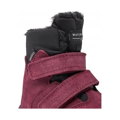 Mrugała dětské kozačky z přírodní kůže fialové