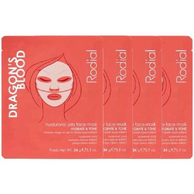 Rodial Dragons Blood Hydrogel Jelly maska na obličej 4 ks