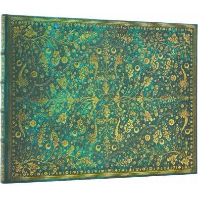 Paperblanks Книга за гости Emerald Flower, широки редове, 22 (1570181561)