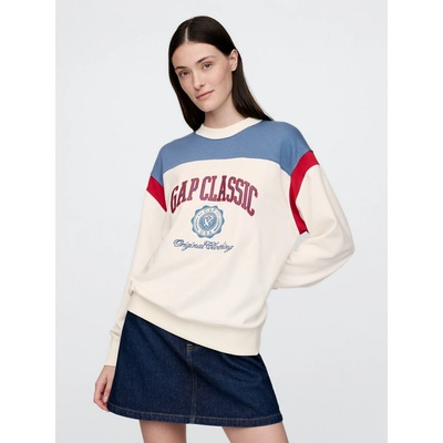 GAP Oversize mikina s logom biela