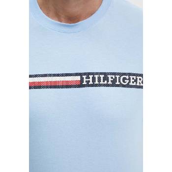 Tommy Hilfiger Памучна тениска Tommy Hilfiger в синьо с принт MW0MW36739 (MW0MW36739)