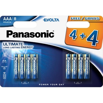PANASONIC Evolta Platinum LR03EGE/8BW 4+4F AAA 8ks 2783