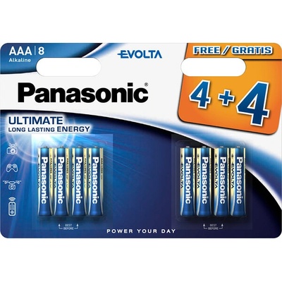 PANASONIC Evolta Platinum LR03EGE/8BW 4+4F AAA 8ks 2783