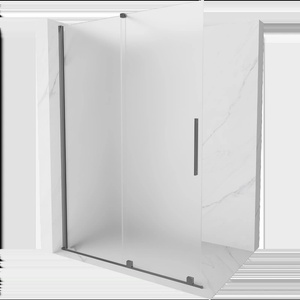 Mexen Velar плъзгаща се душ стена Walk-in 150 x 200 cm, матирано 8 mm, gun metal - 871-150-000-33-95 (871-150-000-33-95)