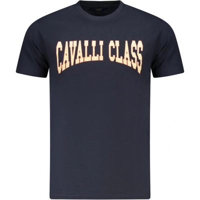 Cavalli class Тениска с къси ръкави за мъже cavalli class, Размер l, Цвят Синьо (txt61ajd060_bl04502)